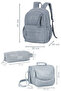 Lila School Bag-Thermal Lunch Bag-Pencil Case Set - 4