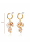 Seashell Model Gold Color Earrings - 7