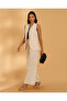 Women Beige Linen Flared Wideleg Trousers - 5