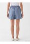 Vizyon New Season Indigo Women's Jean Shorts with Elastic Waist - 4