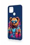 Oppo A15 Compatible Bear Patterned Silicone Case with Glasses - 4