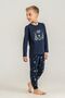 The Most Wonderful Time Father Son Navy Blue Long Sleeve Pajama Set Rp3937-A-V1 - 5