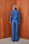 Women's Modal Woven Oversize Shirt High Waist Trousers Two-Piece Set - 5