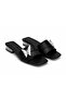 Stella Black Butterfly Buckle Transparent Heel Women's Slippers - 4
