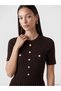 Lcw Everyday Brown Waist-Slit Knitwear Dress - 2