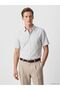 Southblue Green Regular Fit Striped Linen Blend Men's Shirt