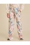 Girls White Floral Jogger Track Pants