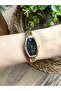 Vintage Square Gold Inside Black Women's Wristwatch