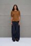 Blue Pleated Wide Leg Denim Trousers 18105 - 4