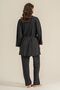 Women's Black Dressing Gown Set Pc9291-S-V1 - 5