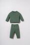 Baby Boy Embroidered Green Long Sleeve Pajama Set Usb3170-C-V3