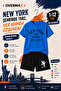 New York Harbor Printed Children's Set – T-Shirt & Shorts 2-Piece Combination |   Trendy Summer Set for Ages 1-12