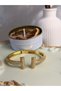 Zircon Stone Detail t Model Women's Steel Clasp Bracelet