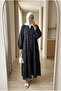 Women's Layered Front Buttoned Loose Fit Islamic Dress - 2