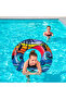 Wavy Ring Float with Handle - Inflatable Wave Patterned Ring - Inflatable Sea Ring - Tropical Patterned Ring - Colorful Patterned Inflatable Ring 91 Cm.