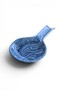 Handmade Indigo Powder Blue Ceramic Spoon Rest, Decorative Blue Spoon Holder, Kitchen Spoon Rest 24X12 cm - 6