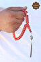 Light Red Moon Star Silver Tassel Wheel Cut Nefrit Stone Prayer Beads 201025705 - 4