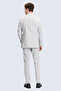 Gray Slim Fit Mono Collar Linen Casual Suit - 8