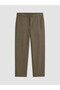 Özmarka New Season Brown Regular Fit 100% Linen Men's Trousers - 5