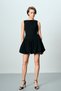 Mini Balloon Dress with Poplin Skirt - 3