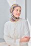 Velora Scarf Watercolor Flower Milky Coffee - 3