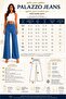 Women's Palazzo Jeans High Waist Loose Leg Denim Jeans - 6
