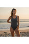 Women's Beachwear Black Color Backless Swimsuit Bb2643