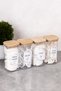 4-Piece Bamboo Lid Cotton Bath Set, 4 Types of Labels, Gift Bathroom Organizer, Acrylic Storage Container 300 ml - 5