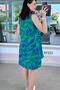 Zero Sleeve Button Detail Viscose Dress 6Y321 - 3