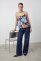 Multicolored Drawstring Blouse