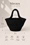 Lidya Stylish Detailed Straw Handbag Natural Weave Summer Beach, Daily Use Suitable Design Bag - 3