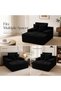 Sofa, Durable Lightweight Ready Filled Lounge Chair with Soft Corduroy Fabric, Extra-Wide Seat, Supportive Backrest & Pillows for Living Room, Bedroom, Reading Nook, Adults & Teens - 4