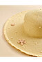 قبعة ورقية بيج مزينة للنساء - 3