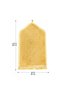Luxury Velvet Islamic Prayer Mat with Mihrab Design & Decorative Fringe Soft Plush Muslim Salah Prayer Rug, 60 x 35 cm - 4