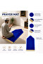 Luxury Velvet Islamic Prayer Mat with Mihrab Design & Decorative Fringe Soft Plush Muslim Salah Prayer Rug, 60 x 35 cm - 3