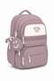 4-Piece Satin Fabric Waterproof Primary School Bag Set with Lunch Bag, Pen Holder and Accessory Bag - 7