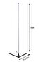 Remote Control LED Light Corner Lamp White Light Metal ABS 20 watts Multicolour 55x13.78inch - 3