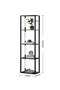 Living Room Bedroom Study Room Decoration LED Bookshelf Lamp, Movable 4-Tier Floor Lamp with Storage Rack with Remote Control 11W - 4