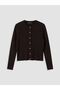 Lcw Modest Brown Crew Neck Women's Knitwear Cardigan - 5