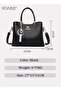 Women's Patent PU Leather Two-Tone Handbag, Elegant Structured Tote Bag with Detachable Shoulder Strap - 5