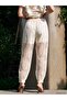 Lcw Vision Ecru Elastic Waist Embroidered Women's Trousers - 4