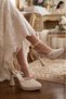 Women's 10 cm Platform Stylish Mesh Guipure Detailed Bridal and Evening Dress Shoes - 2