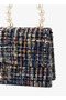Women's Elegant Tweed Handbag with Pearl Handle & Chain Strap | Fashion Top Handle Shoulder & Crossbody Bag | Party, Wedding, Evening & Occasion Handbag for Women - 2