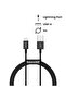 كابل شحن USB إلى Lightning 2.4 أمبير بطول 1 متر أسود - 2