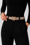 Women's Mink Cat Buckle Belt – Stylish Design with Gold Buckle - 2