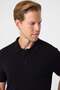 Black Regular Fit Polo Neck T-Shirt