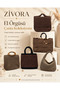 Women's Brown Hand Knitted Bag Large Size Bohemian Shoulder Bag Daily Summer Stylish Model 40X26X9 cm - 4