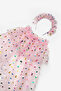 Pink Butterfly Printed Girls' Cape, Wand and Crown Set - 3