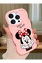 iPhone 14 Pro Max Compatible Case Camera Protector Pink Silicone Couple Phone Case Cute Pattern