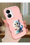 Vivo Y56 Compatible Case Camera Protector Pink Silicone Couple Phone Case Cat Pattern